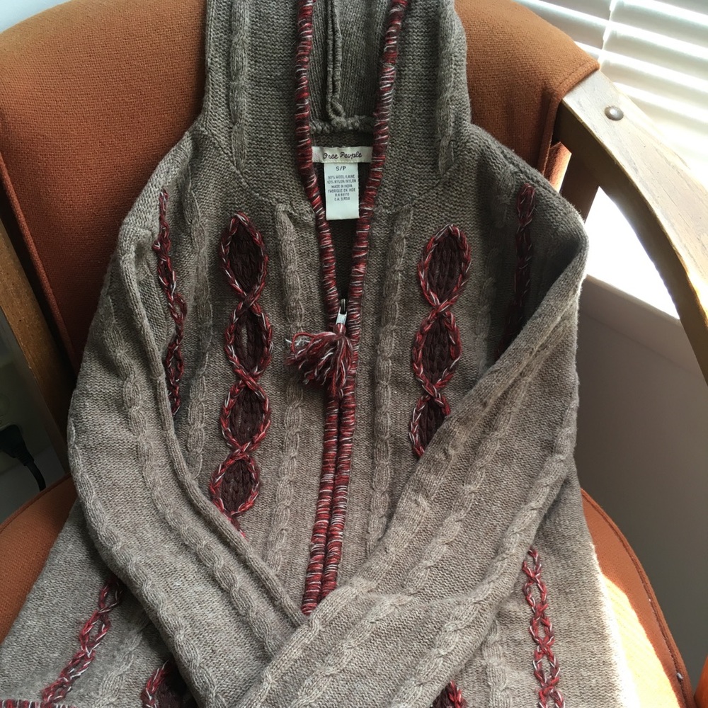 Free People Small Boho Sweater Jacket